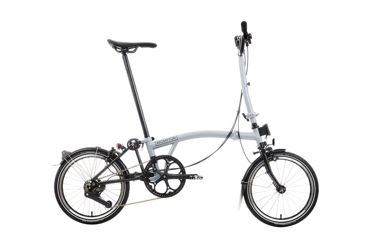 White brompton hot sale bike